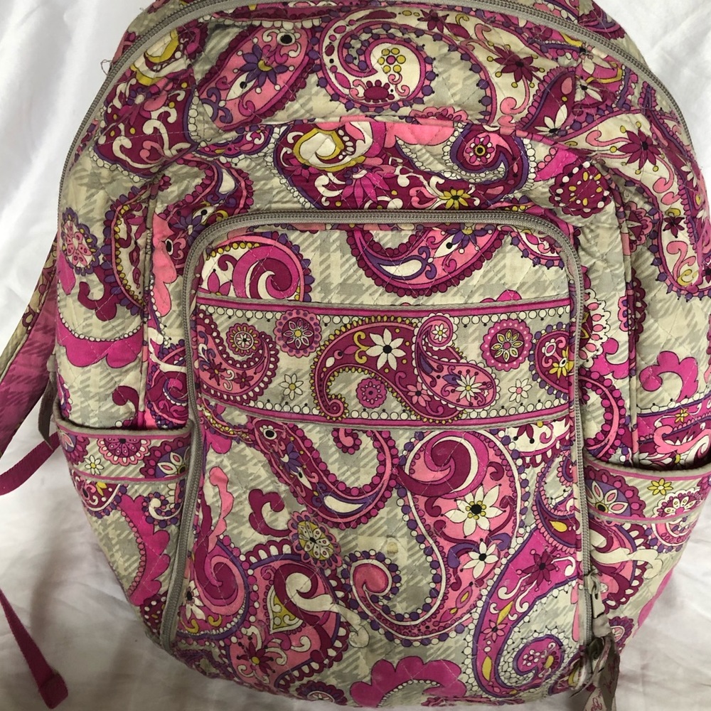 Vera Bradley Paisley Meets Plaid Laptop Backpack